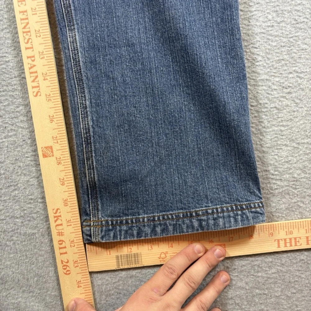 Duluth Trading Co Flex Ballroom Jeans Mens 35x32 Medium Wash Stretch Relaxed Fit